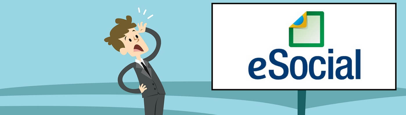 Homem preocupado com eSocial